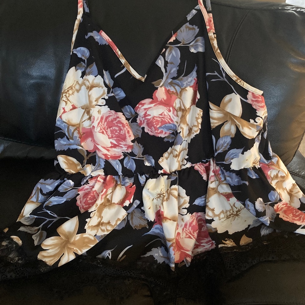 Shein Floral Sleeveless Tank